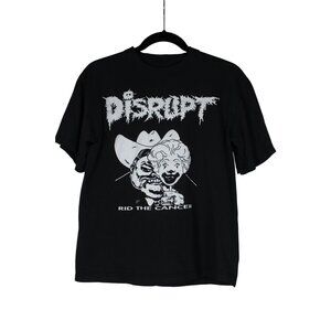 Disrupt‎ Rid the Cancer vintage crew neck crust punk t shirt Feeding the World